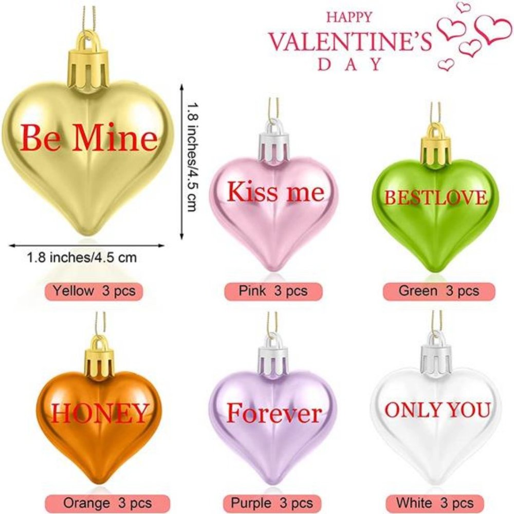 Valentine's Day Tree Decoration with LED Lights 21.7 Inch Tabletop Birch Tree